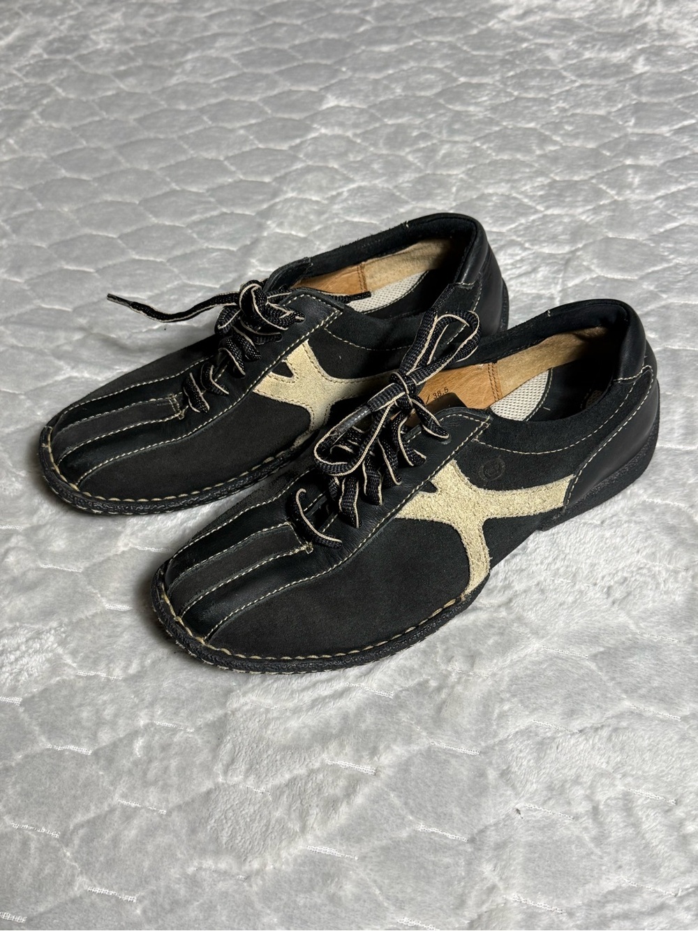 Born Womens 7.5 Leather Suede Comfort Walking Oxford Shoes NWOB
